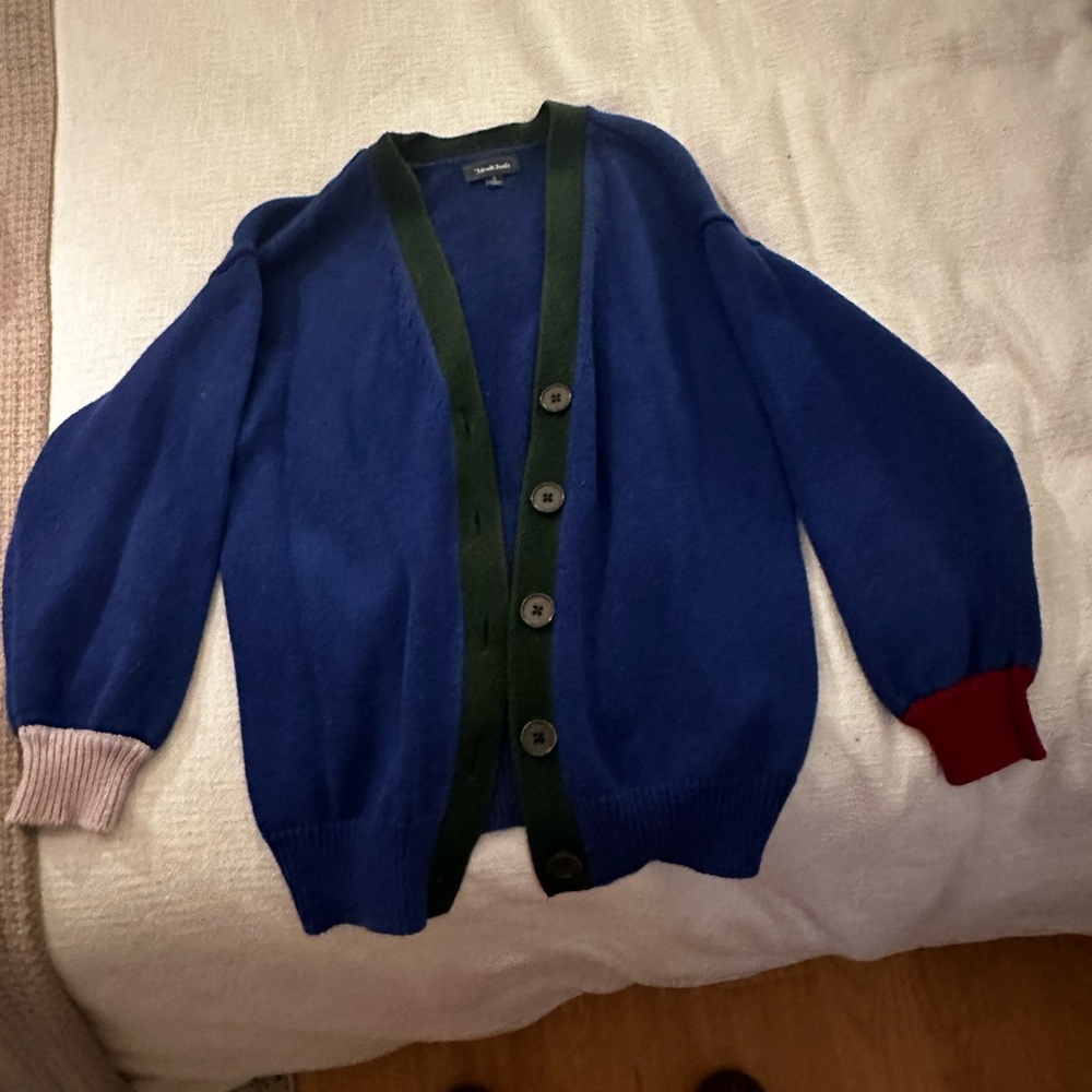 Modcloth Blue and Green Knit Cardigan